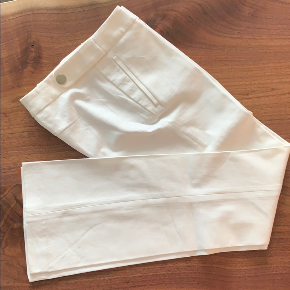 H&M White wide leg pants